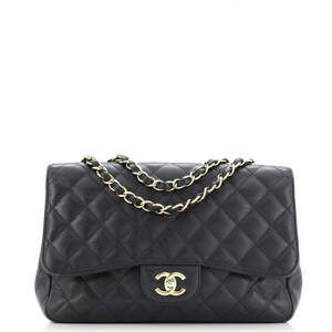 CHANEL Black Quilted Leather Shoulder Bag with Gold Chain